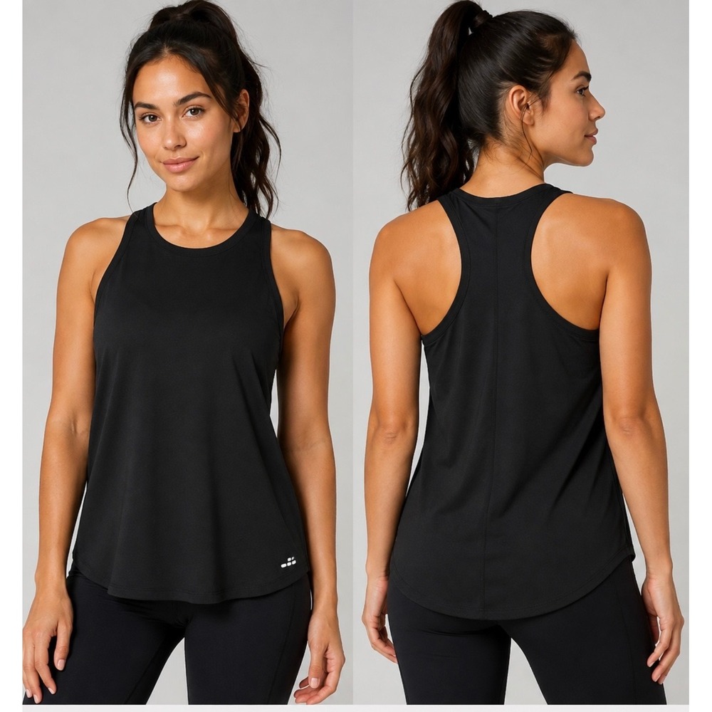 BCG Womens Training Racerback Tank Top Black Recycled Polyester Size Medium NWT